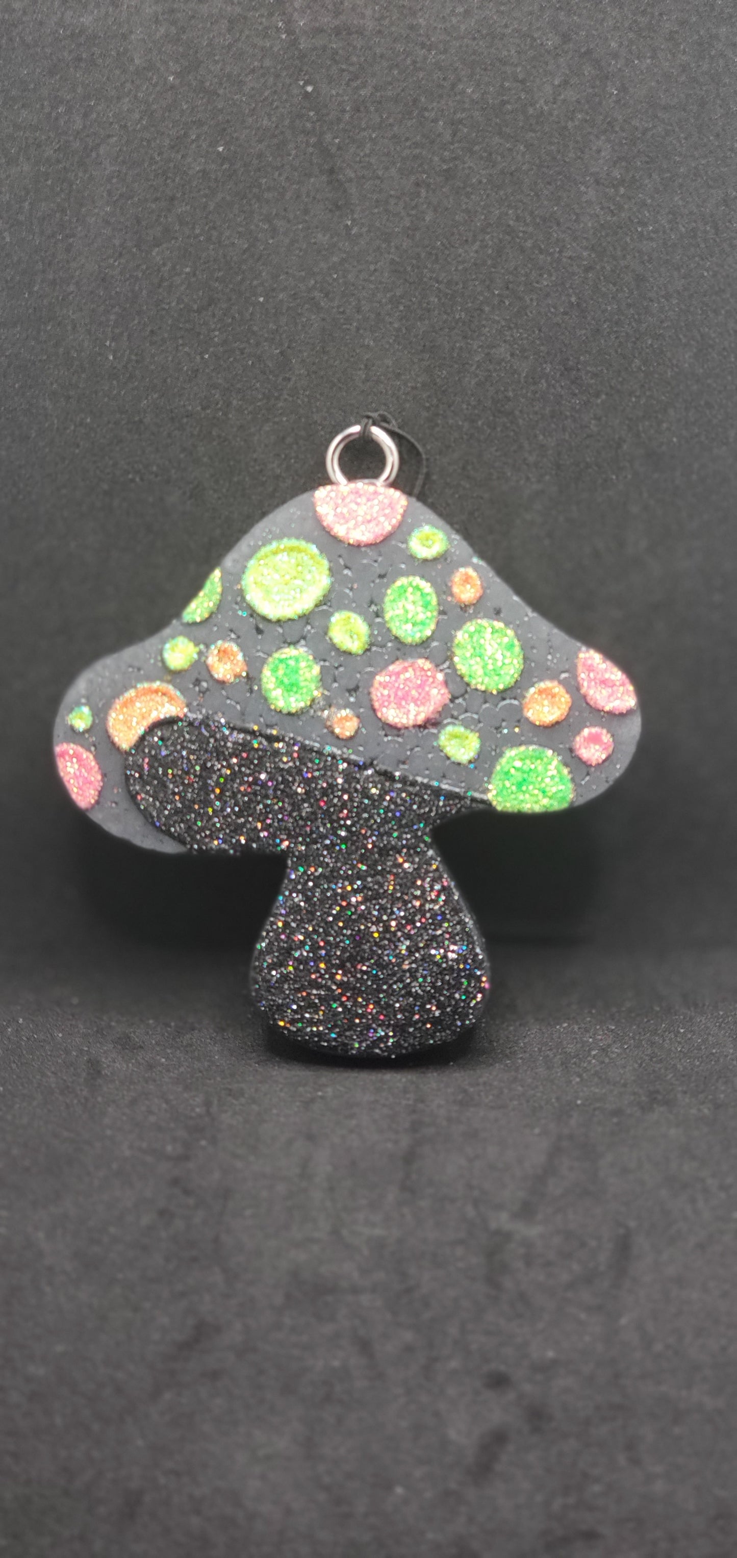 Neon Mushroom on Black base