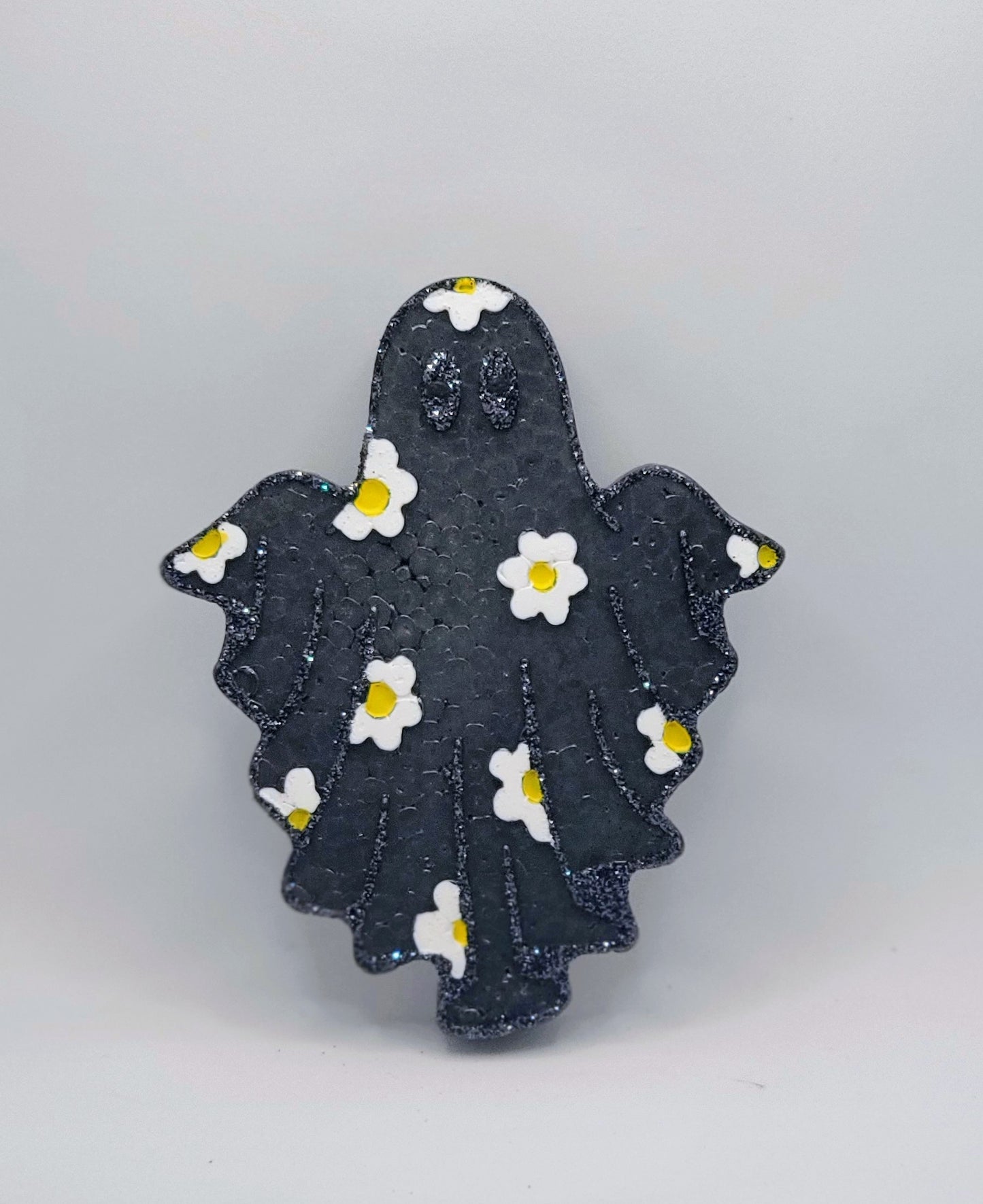 Ghost with Flowers / Black base